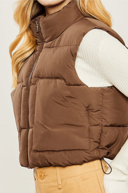 Puffer Vest - BROWN (READY TO SHIP)