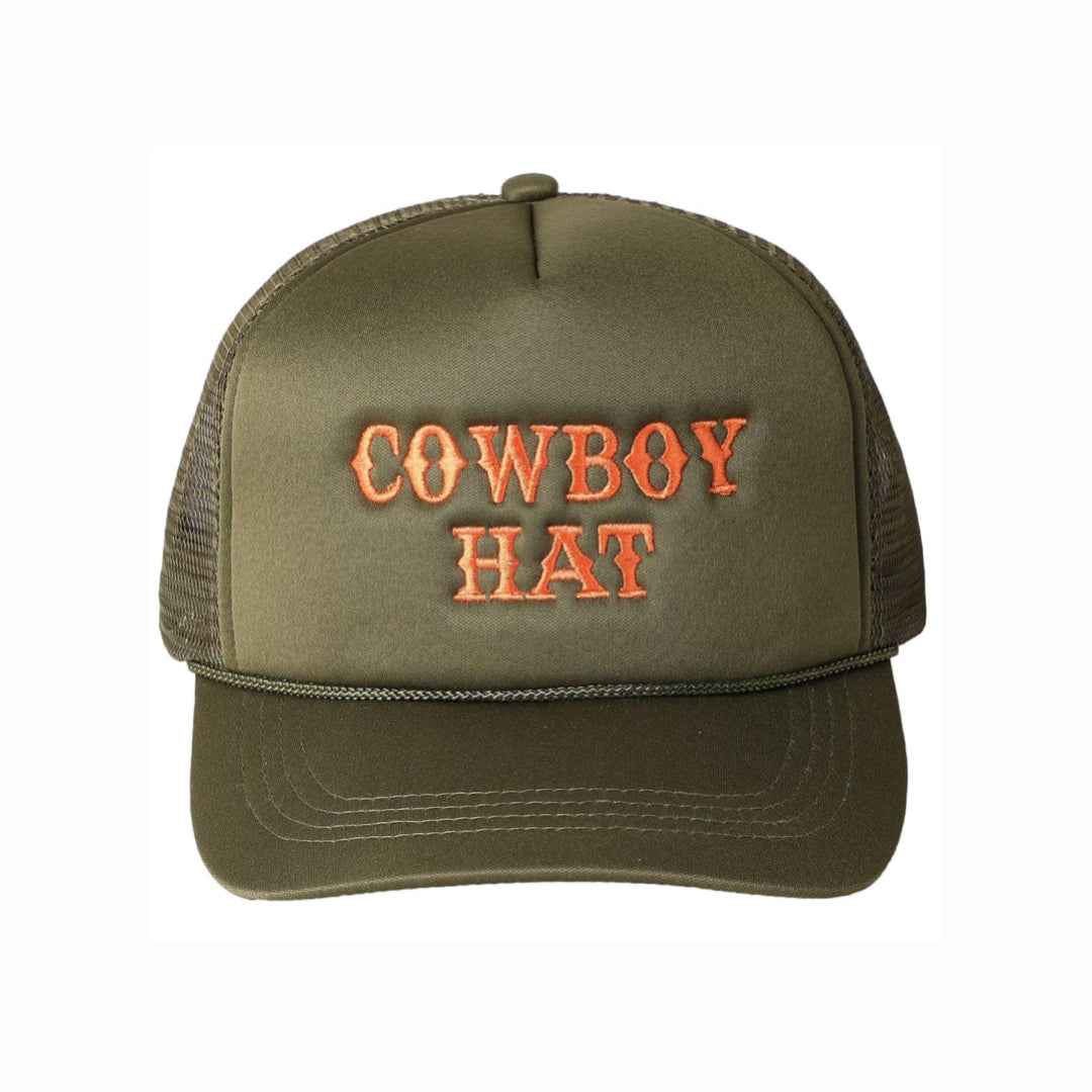 COWBOY HAT - Embroidered Trucker Snapback (READY TO SHIP)