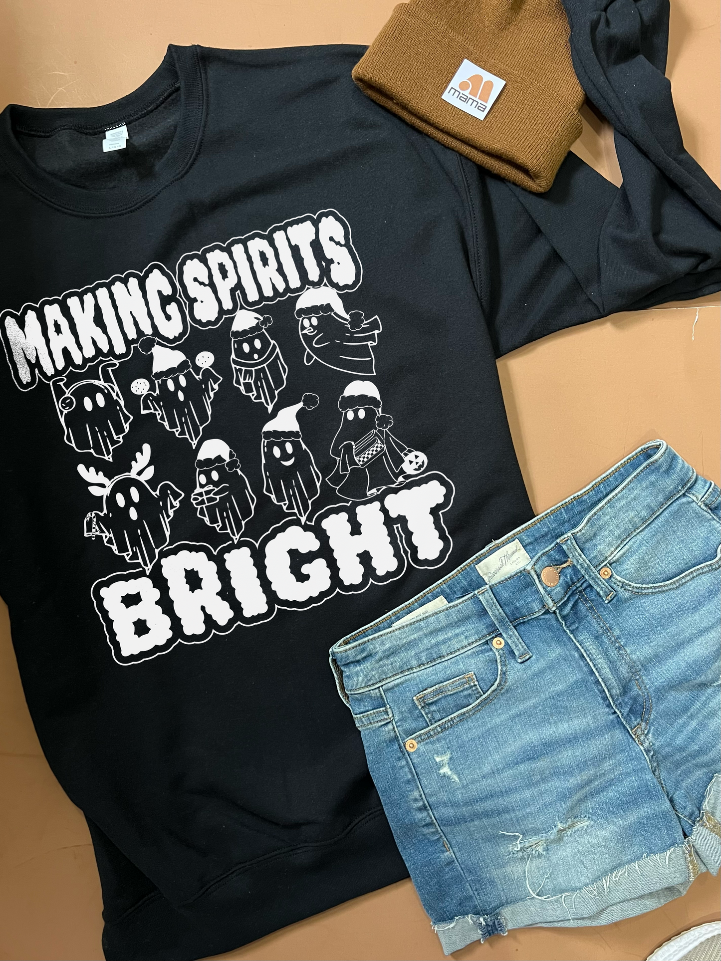MAKING SPIRITS BRIGHT - Ghosty sweatshirt