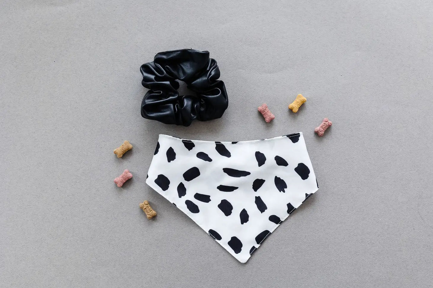 Spotted Pet Bandana + Scrunchie Slide on Collar