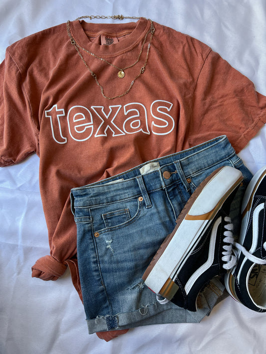 TEXAS - Puff Rust Comfort Colors