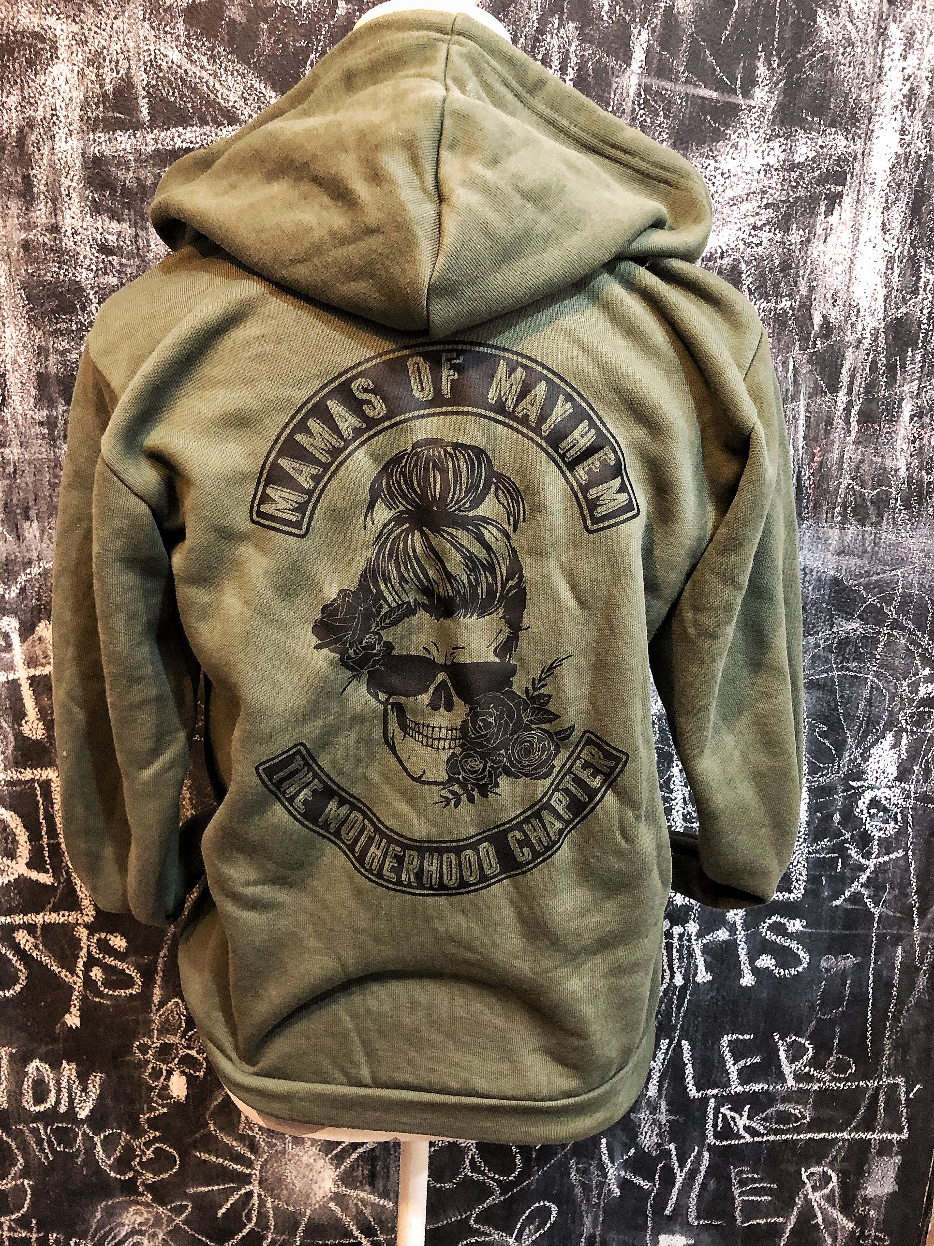 Mamas of Mayhem - Sponge Military Green Full Zip