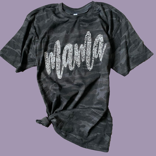 About A Mama - Black Camo tee