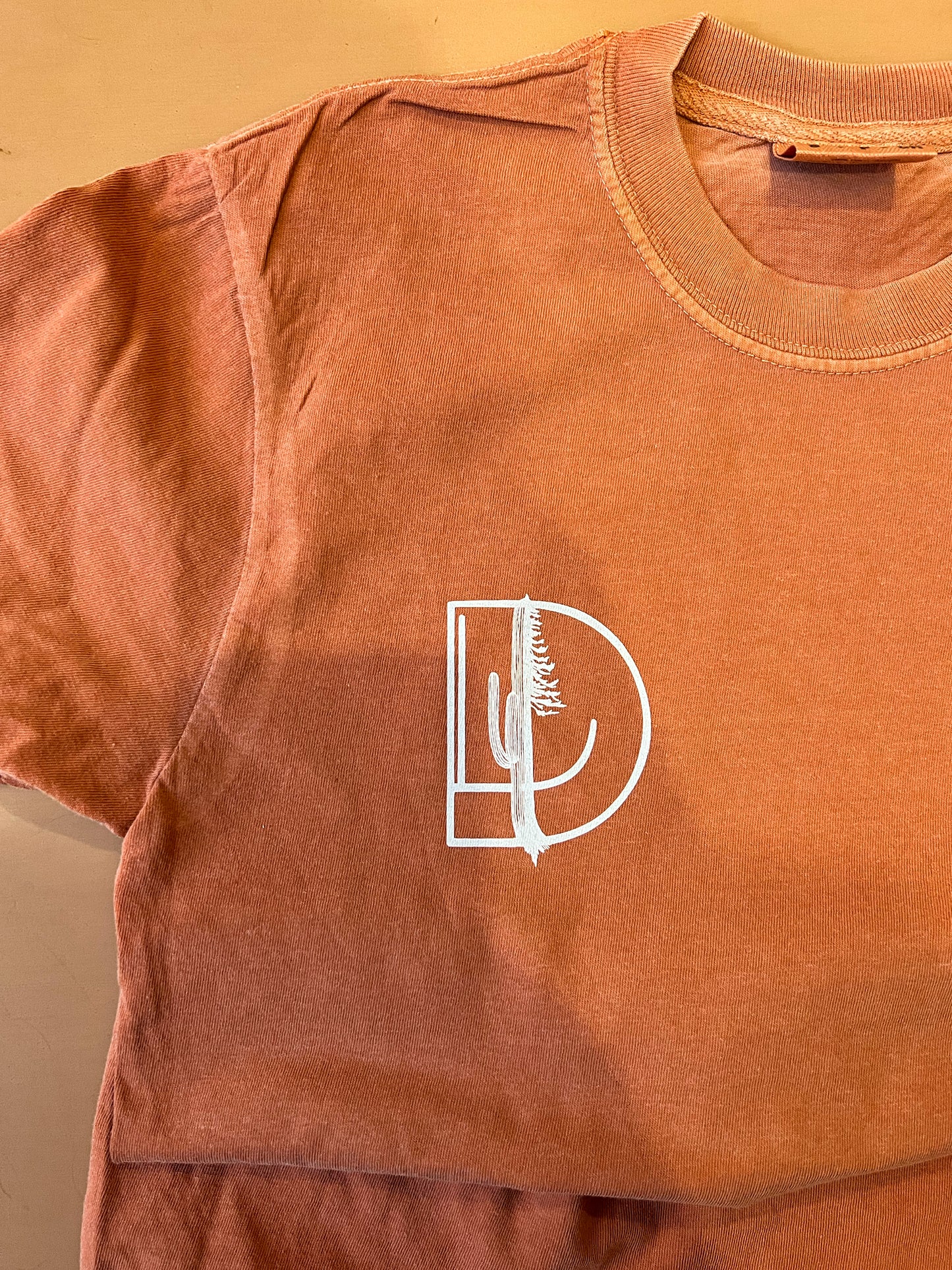 DLT logo - Puff Rust Comfort Colors