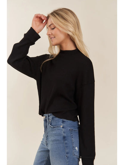 Black low cut sweater hotsell
