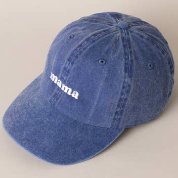 MAMA Embroidered Ball Cap Blue (READY TO SHIP)