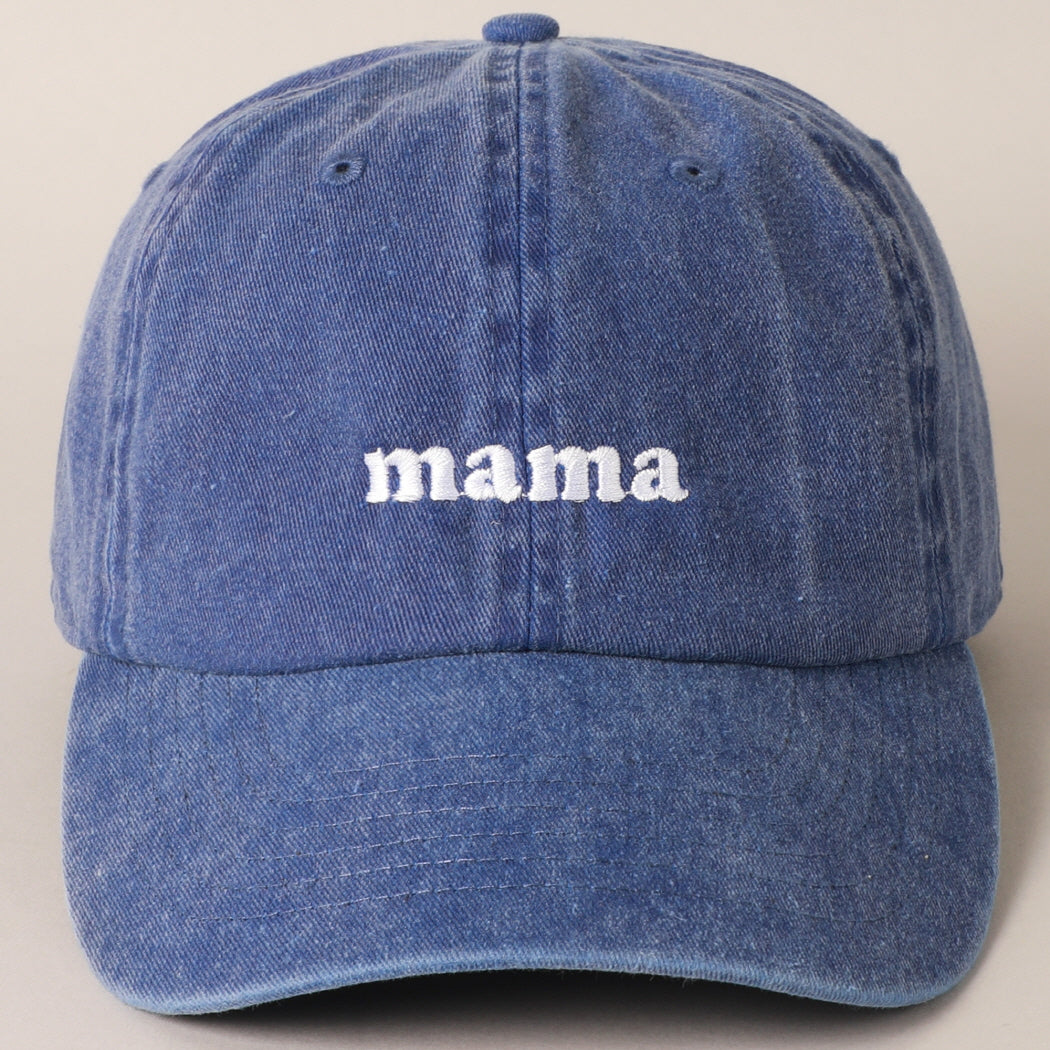MAMA Embroidered Ball Cap Blue (READY TO SHIP)