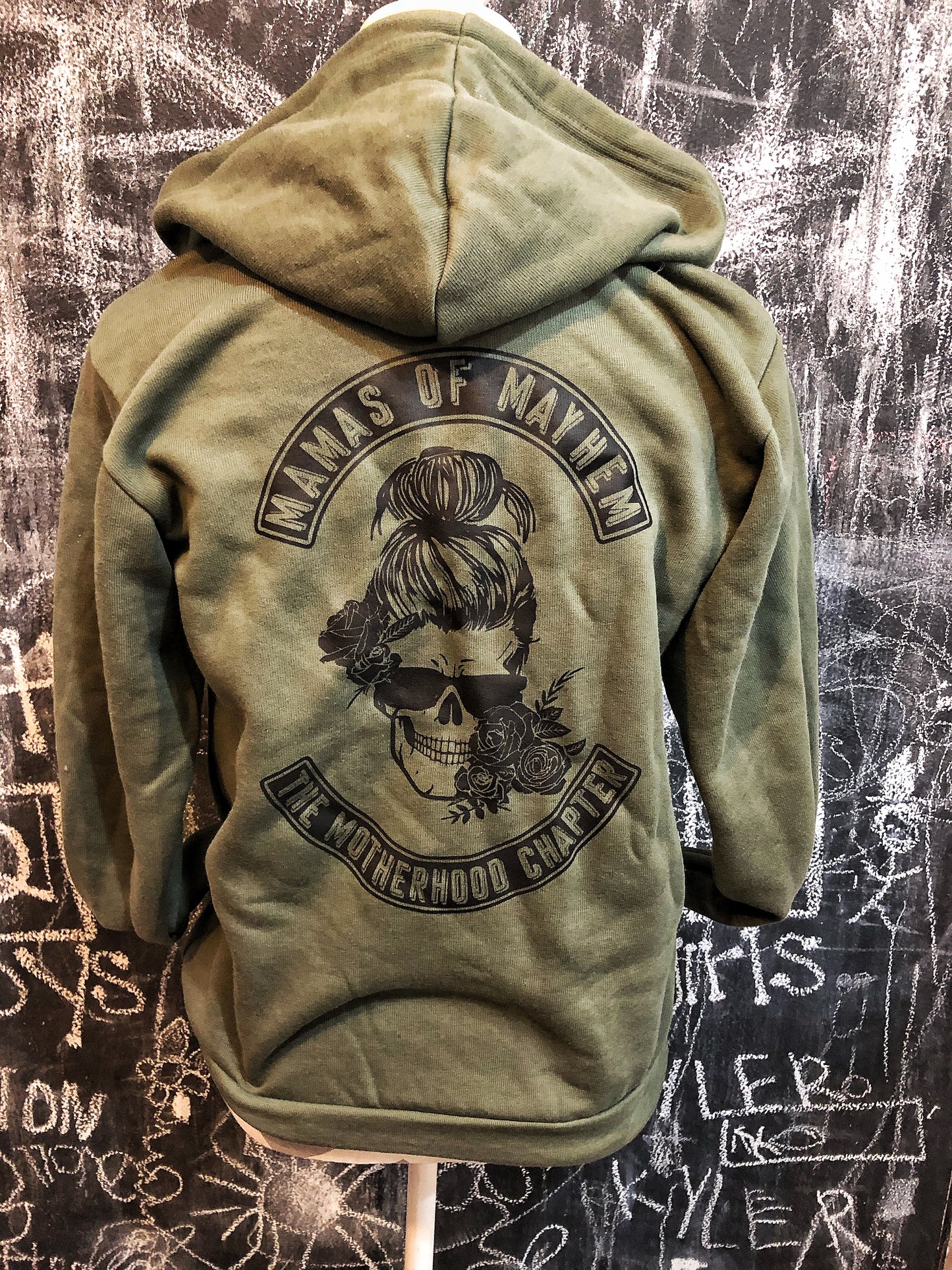 Mamas of Mayhem - Sponge Military Green Full Zip