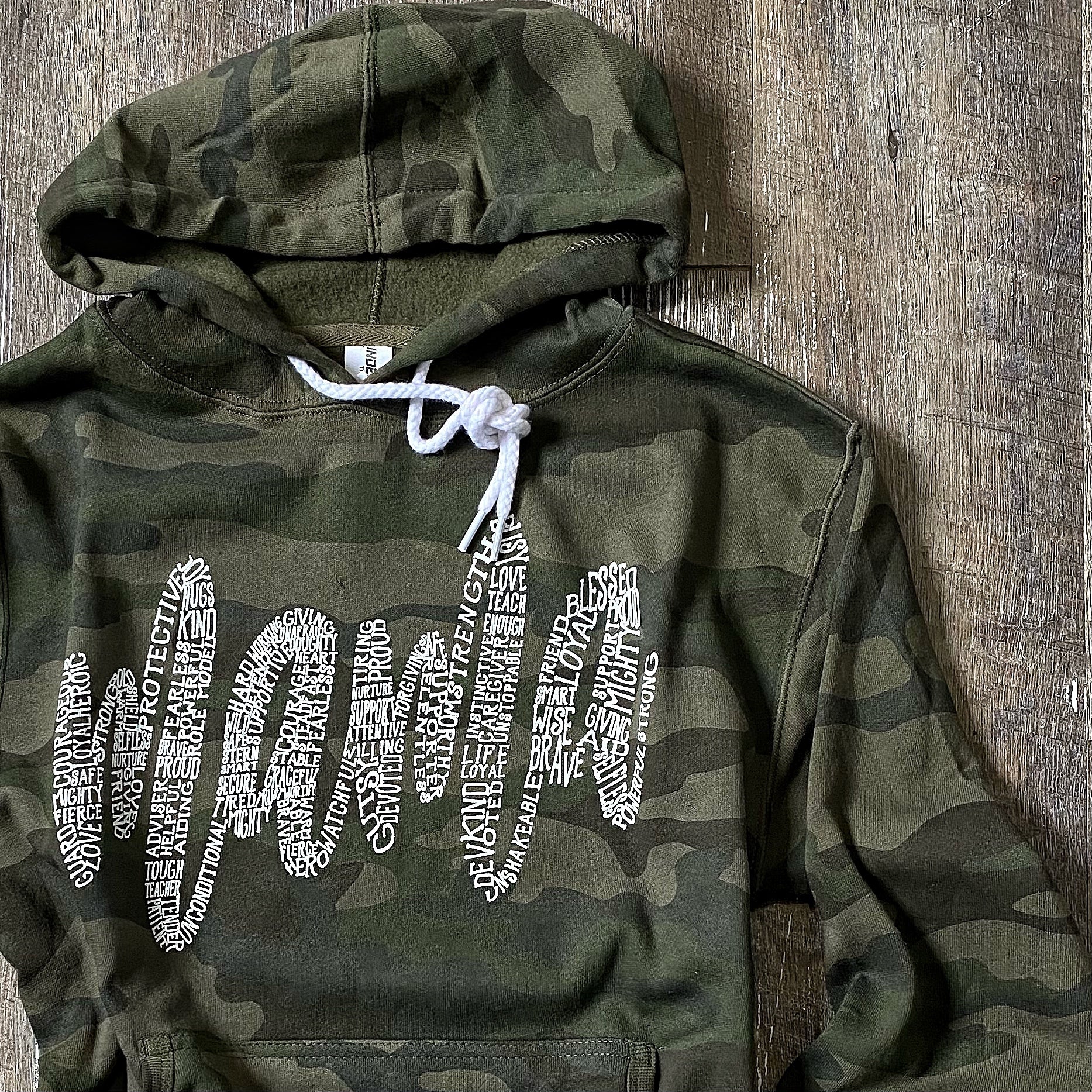 Camo mama bear zip up clearance hoodie