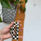 Black Checkered - Hair Claw Clip