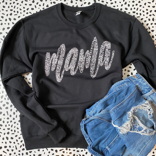 About A Mama - Black sweatshirt