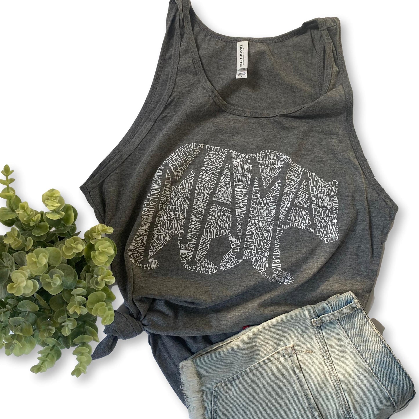 What's in A Mama - athletic grey tank