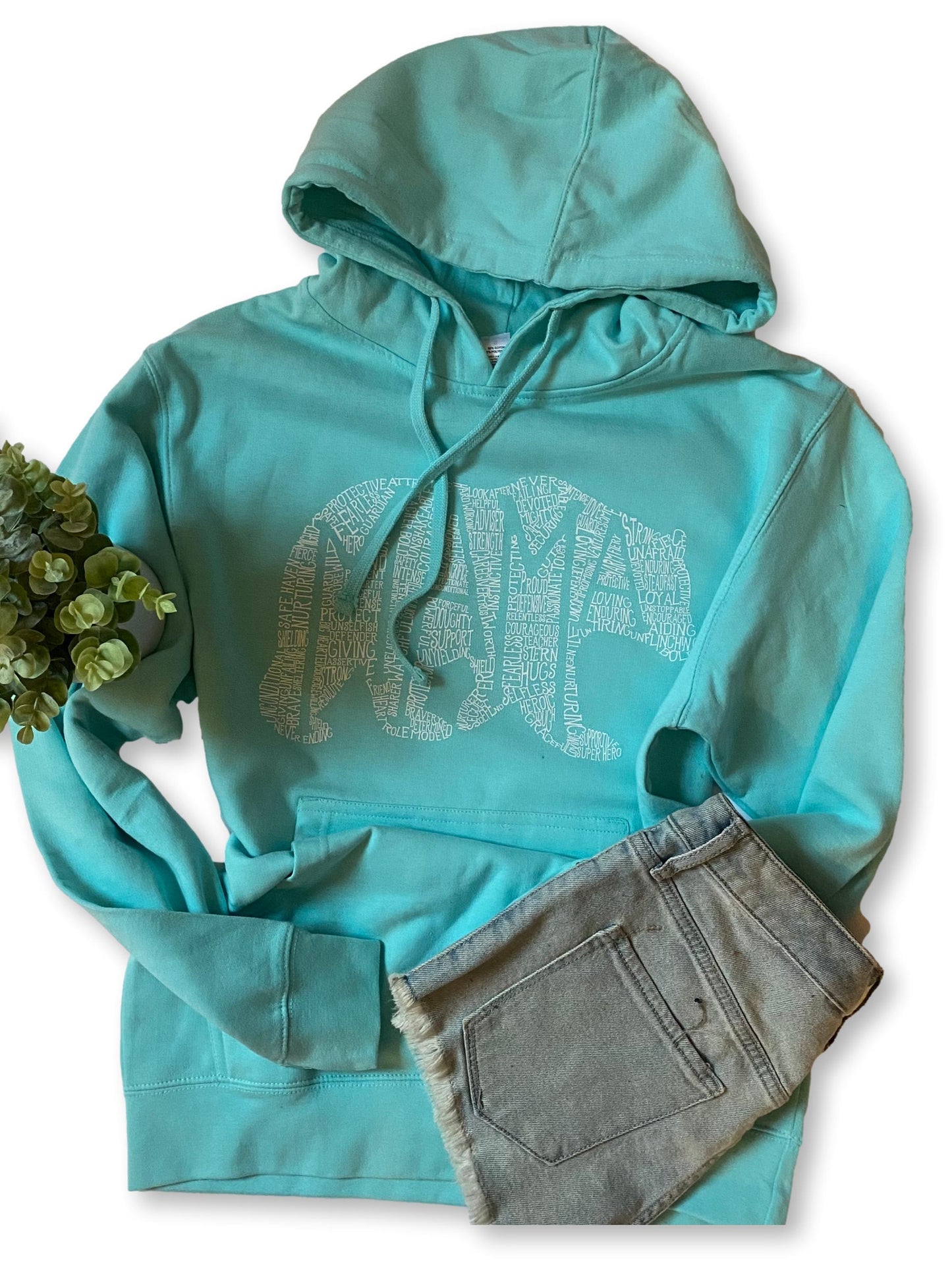 What's in a Mama - mint hoodie