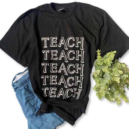 TEACH - teacher custom colors tee