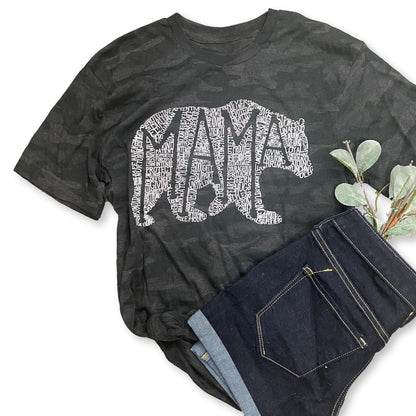 Black Camo What’s In A Mama  tee