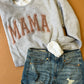 MAMA - Ash + Tan PUFF sweatshirt