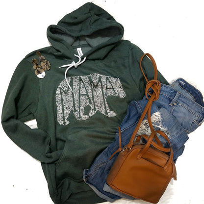 What's In A Mama Forest Green Sponge Hoodie