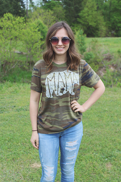 Camo What’s In A Mama eco blend tee