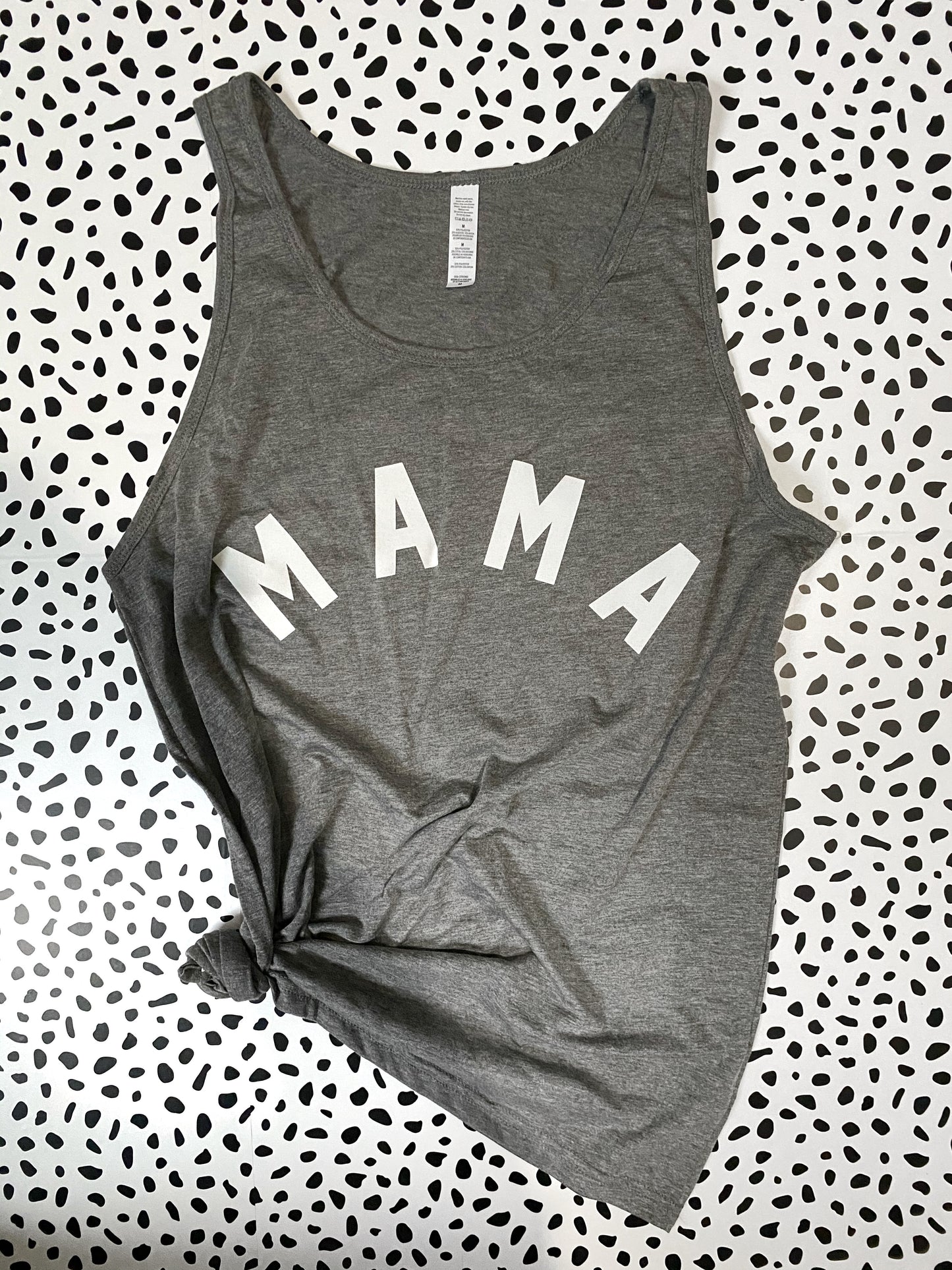 MAMA - heather grey tank