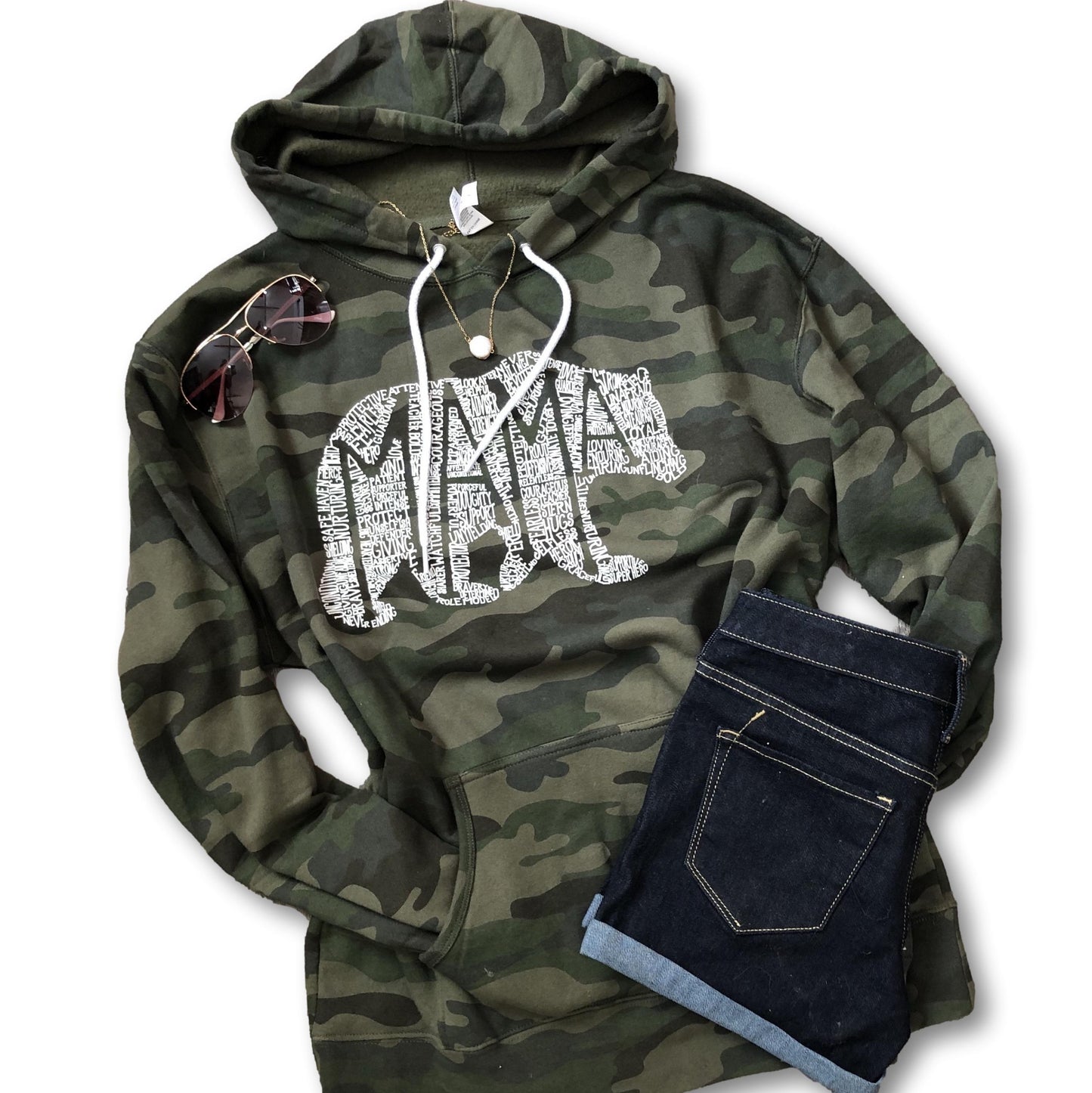 What's In A Mama Bear Camo Hoodie