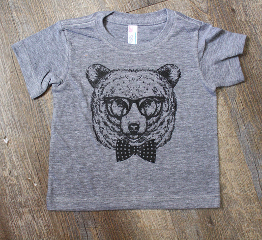 Bear bow tie graphic tee