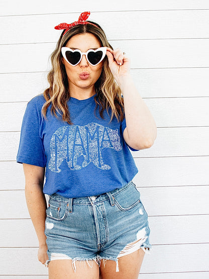 What's in a Mama Bear - Royal tee